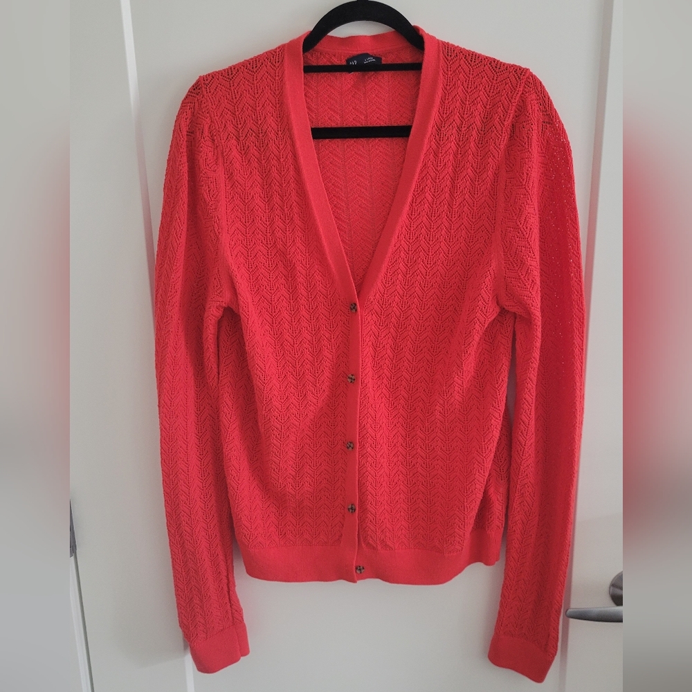 GAP Tall Women's Tomato Red Cardigan - Large